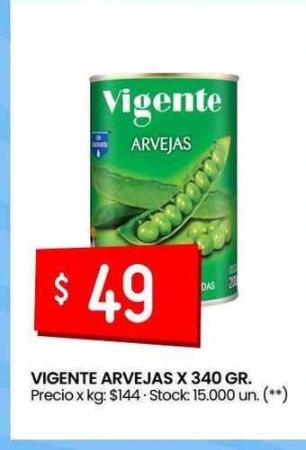 Changomas Arvejas vigente x 340g oferta