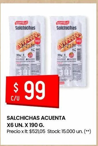 Changomas Salchichas acuenta 6un x 190g oferta