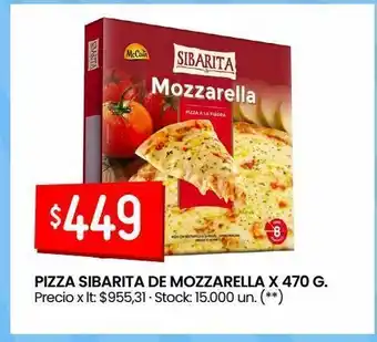 Changomas Pizza sibarita de mozzarella x 470g oferta