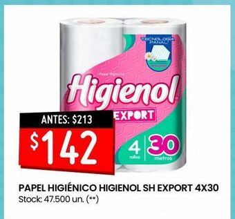 Changomas Papel higiénico higienol 4x30 oferta
