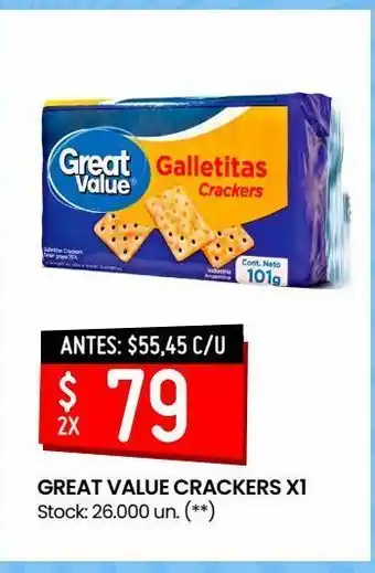 Changomas Crakers great value x1l oferta