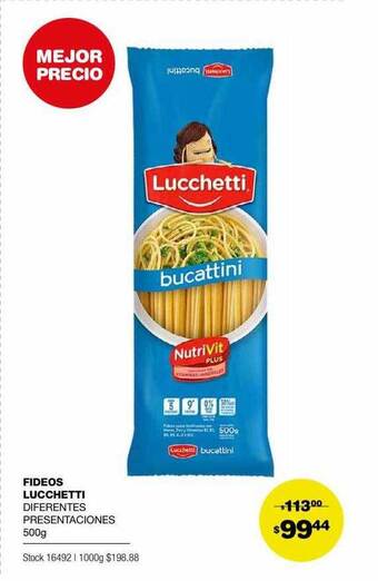 Atomo Conviene Fideos Lucchetti oferta