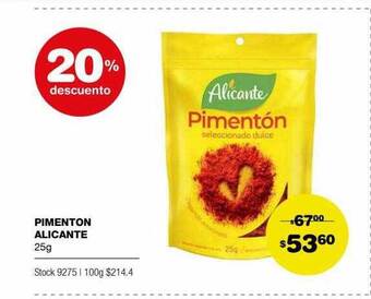 Atomo Conviene Pimenton Alicante 20% Descuento oferta