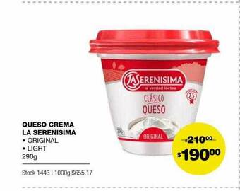 Atomo Conviene Queso Crema La Serenisima oferta