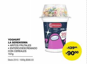 Atomo Conviene Yoghurt La Serenisima oferta
