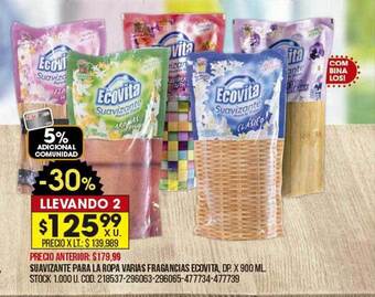 Coto Suavizante Para La Ropa Varias Fragancias Ecovita oferta