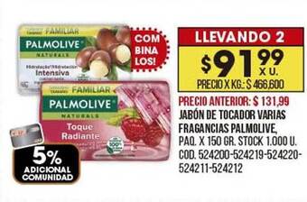 Coto Jabón De Tocador Varias Fragancias Palmolive oferta