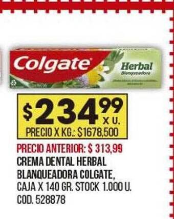 Coto Crema Dental Herbal Blanqueadora Colgate oferta