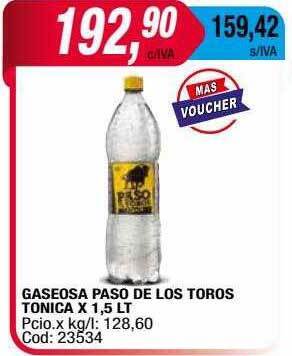 Maxiconsumo Gaseosa Paso De Los Toros Tonica oferta