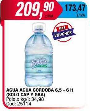 Maxiconsumo Agua Agua Cordoba oferta