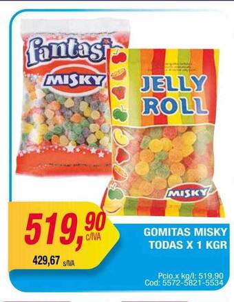 Maxiconsumo Gomitas Misky Todas oferta