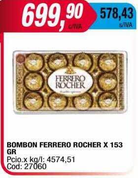 Maxiconsumo Bombon Ferrero Rocher oferta