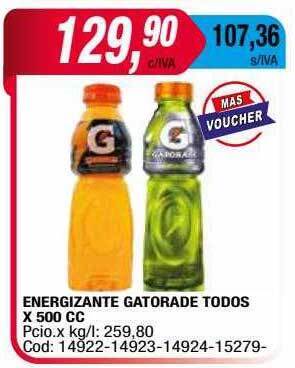 Maxiconsumo Energizante Gatorade Todos oferta
