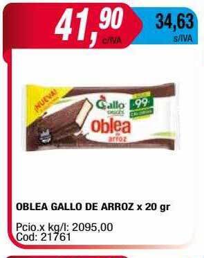 Maxiconsumo Oblea Gallo De Arroz oferta