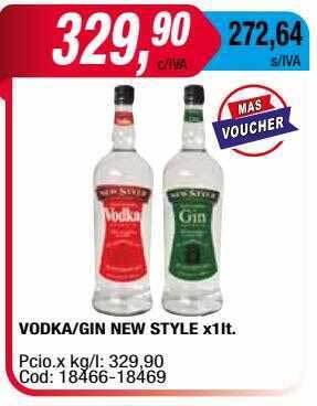 Maxiconsumo Vodka Gin New Style oferta