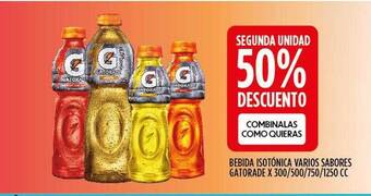 Supermercados Toledo Bebida Isotónica Varios Sabores Gatorade oferta