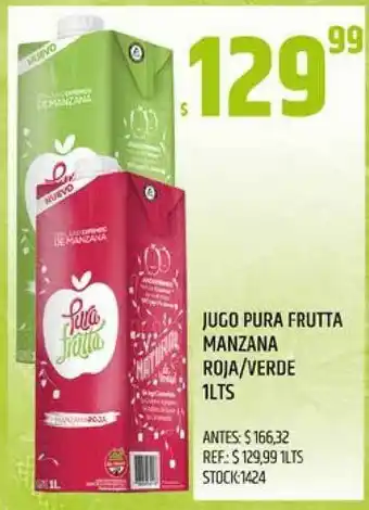 Supermercados Todo Jugo Pura Frutta Manzana Roja Verde 1lts oferta