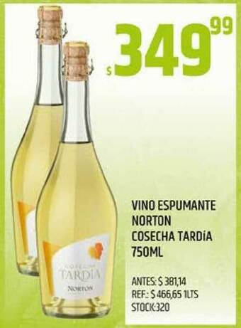 Supermercados Todo Vino Espumante Norton Cosecha Tardía 750ml oferta