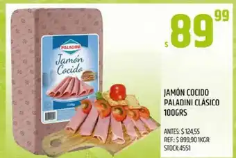 Supermercados Todo Jamón Cocido Paladini Clásico 100grs oferta