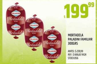 Supermercados Todo Mortadela Paladini Familiar 300grs oferta