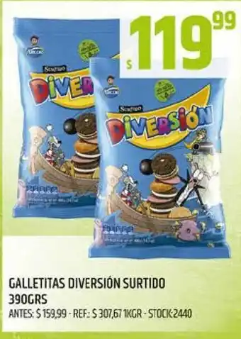 Supermercados Todo Galletitas Diversión Surtido 390grs oferta