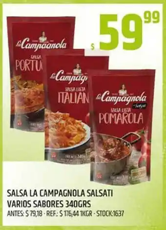 Supermercados Todo Salsa La Campagnola Salsati Varios Sabores 340grs oferta