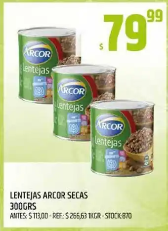 Supermercados Todo Lentejas Arcor Secas 300grs oferta