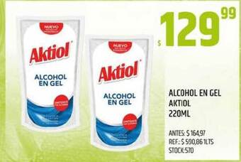 Supermercados Todo Aktiol Alcohol En Gel 220ml oferta