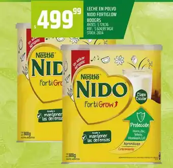 Supermercados Todo Nido Leche En Polvo Fortiglow 800grs oferta