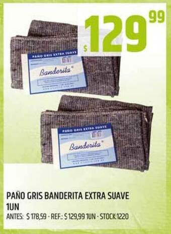 Paño Gris Banderita Extra Suave 1 un