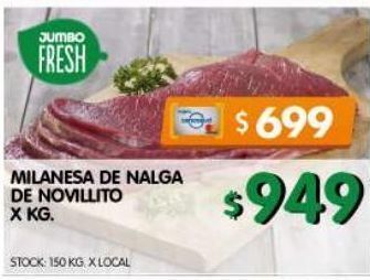 Jumbo Milanesa de nalga de novillito x kg oferta