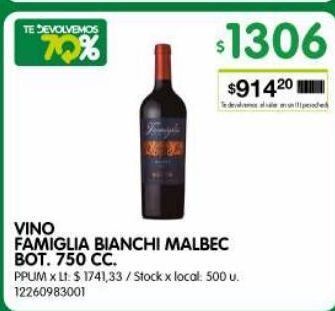 Jumbo Vino famiglia bianchi 750cc oferta