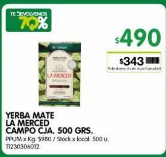Jumbo Yerba mate la merced 500g oferta