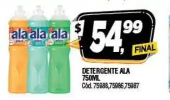 Supermercados Yaguar Ala Detergente 750ml oferta