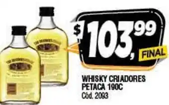 Supermercados Yaguar Whiskey Criadores Petaca 190c oferta