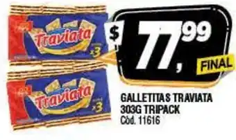 Supermercados Yaguar Traviata Galletitas 303G Tripack oferta