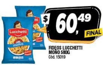 Supermercados Yaguar Lucchetti Fideos Moño 500 g oferta