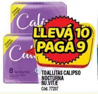 Supermercados Yaguar Calipso Toallitas Nocturna Bu. Vit./E oferta