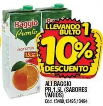 Supermercados Yaguar Baggio Ali. Pr. 1.5 L (Sabores Varios) oferta