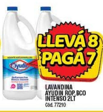 Supermercados Yaguar Ayudin Lavandina Rop.Bco Intenso 2 LT oferta