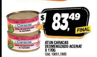 Supermercados Yaguar Caracas Atun Desmenuzado Ace/Nat x 170 g oferta