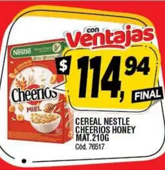 Supermercados Yaguar Cheerios Cereal Nestle Honey Mat.210 g oferta