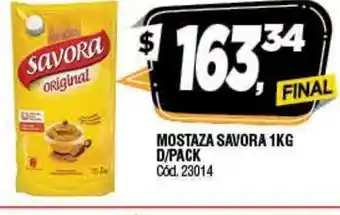 Supermercados Yaguar Savora Mostaza 1 kg D/Pack oferta