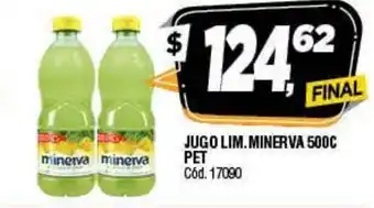 Supermercados Yaguar Minerva Jugo Lim. 500 c Pet oferta