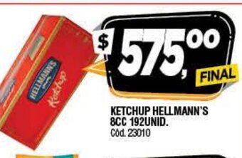 Supermercados Yaguar Hellmann's Ketchup 8CC 192UNID oferta