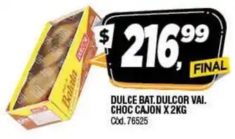 Supermercados Yaguar Dulce Bat. Dulcor Val Choc Cajon x 2 kg oferta