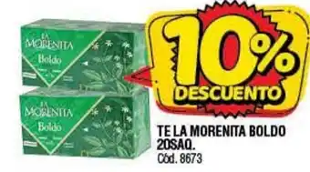 Supermercados Yaguar Te La Morenita Boldo 20Saq oferta