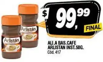 Supermercados Yaguar Arlistan Ali .A Bas .Cafe Inst. 50 g oferta