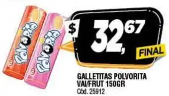 Supermercados Yaguar Polvorita GalletiTas Val/Frut 150 Gr oferta