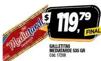 Supermercados Yaguar Mediatarde Galletitas 535 gr oferta